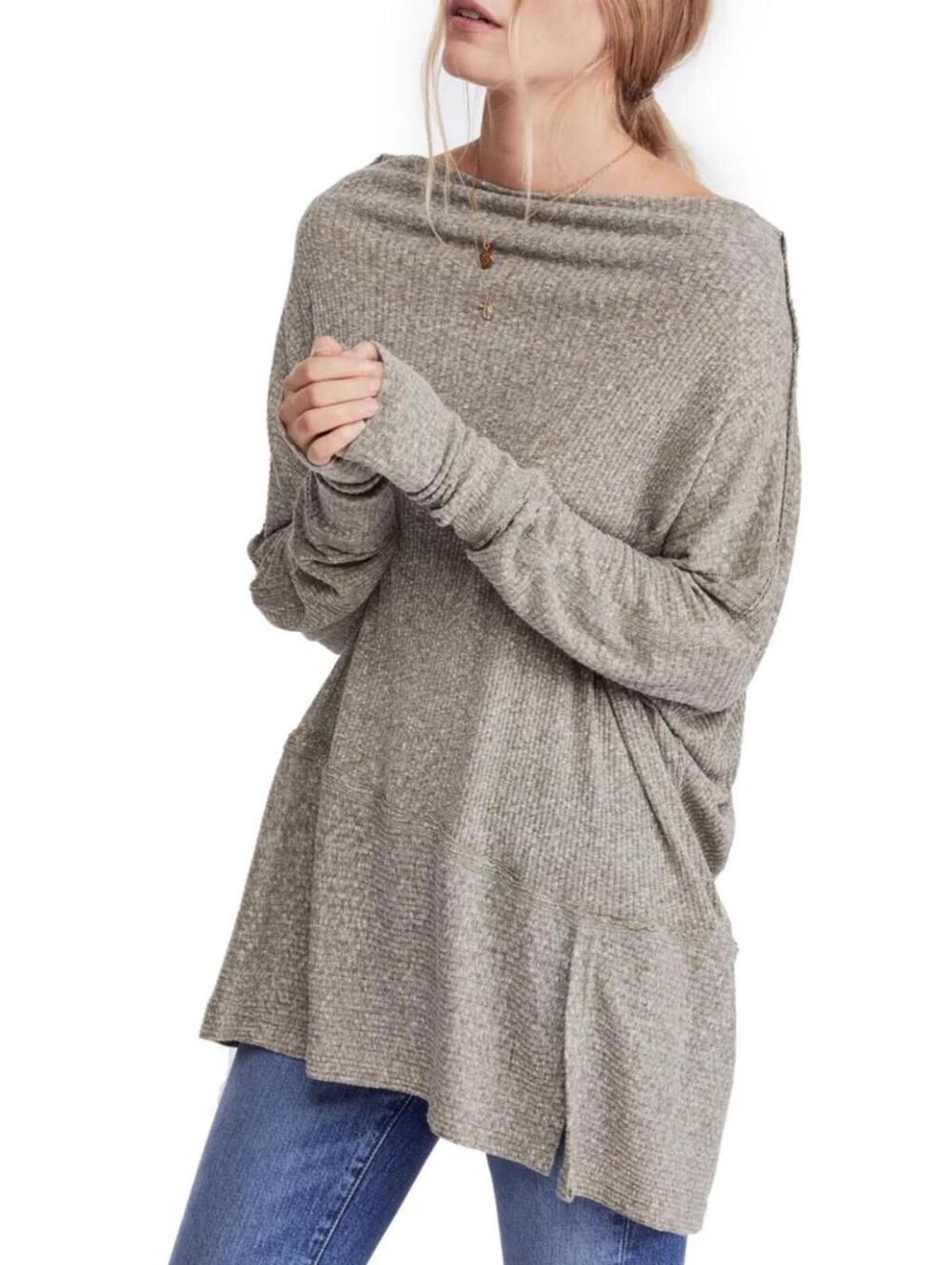 Free People We The Free Londontown Thermal Top In Light Green - Women's XL NWOT